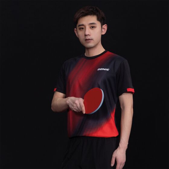 Sportswear - Donic T-Shirt Cream Black/Red