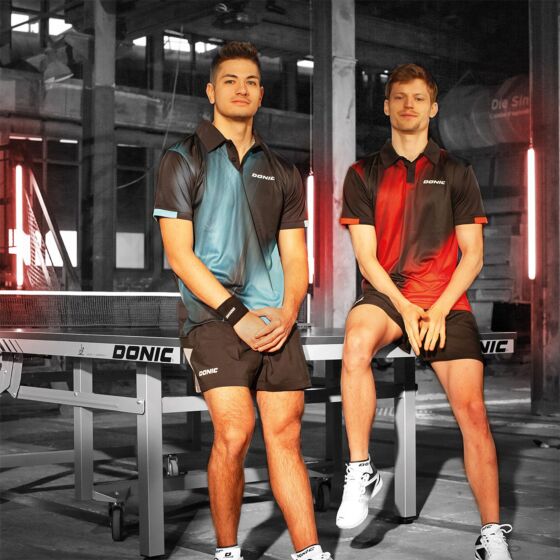 Sportswear - Donic Shirt Fire Black/Red