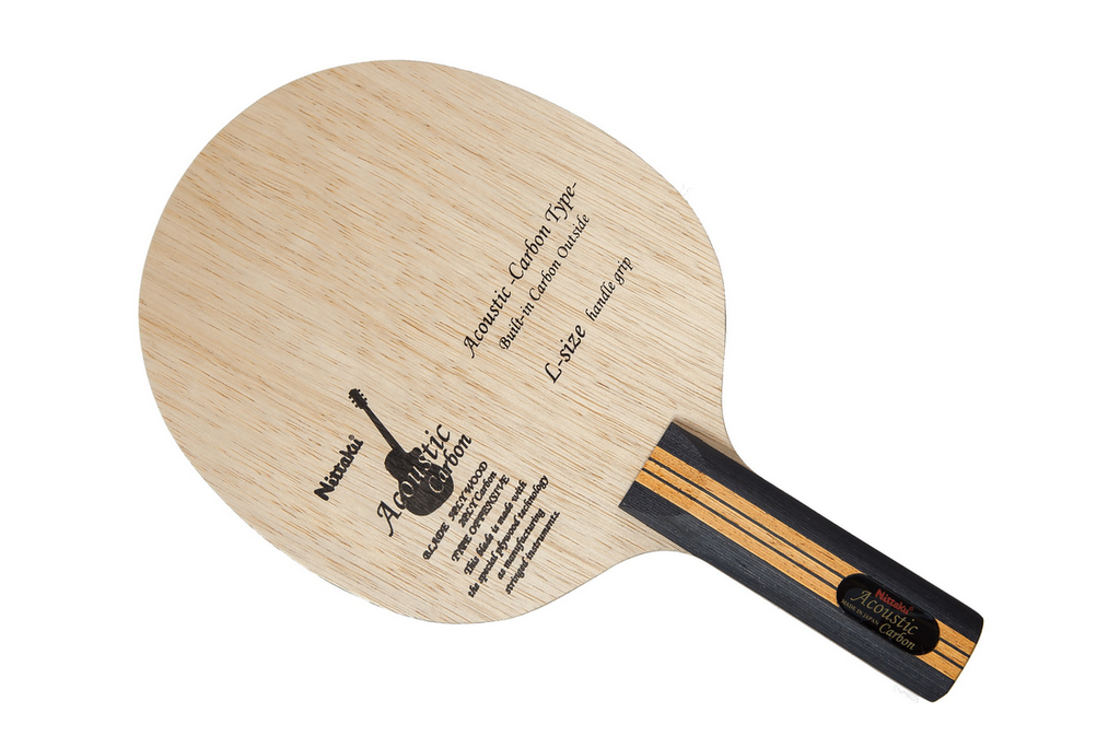 Table Tennis Blade - Nittaku Acoustic Carbon LG (Large Handle)