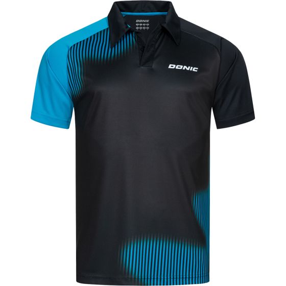 Sportswear - Donic Shirt Caliber Black/Cyan